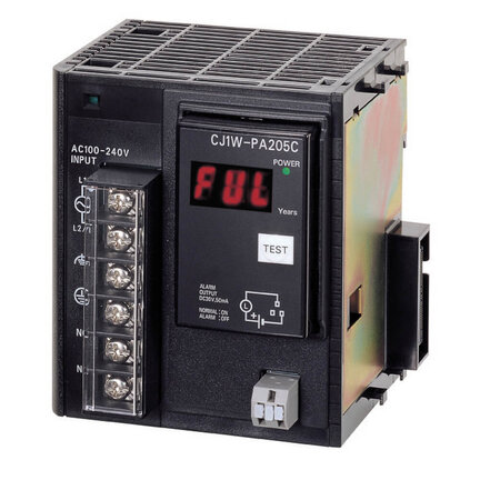 Zasilacz, 100-240 VAC, moc wyjściowa: 25 W, z monitorem prognozy konserwacji (CJ1W-PA205C) - Omron
