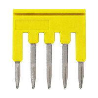 Listwa krótka do zacisków 1 mm2 pchających plus, 5 biegunów, kolor żółty (XW5S-P1.5-5YL) - Omron