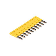 Listwa poprzeczna do zacisków śrubowych 4 mm2, 10-biegunowa, kolor żółty (XW5S-S4.0-10) - Omron
