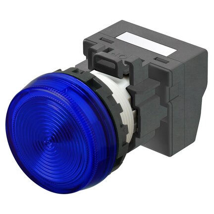 M22N Wskaźnik, plastikowy płaski, niebieski, 24 V, terminal pchający (M22N-BN-TAA-AC-P) - Omron