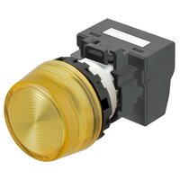 M22N Wskaźnik, plastikowy, wystający, żółty, 24 V, pchający Terminal (M22N-BP-TYA-YC-P) - Omron