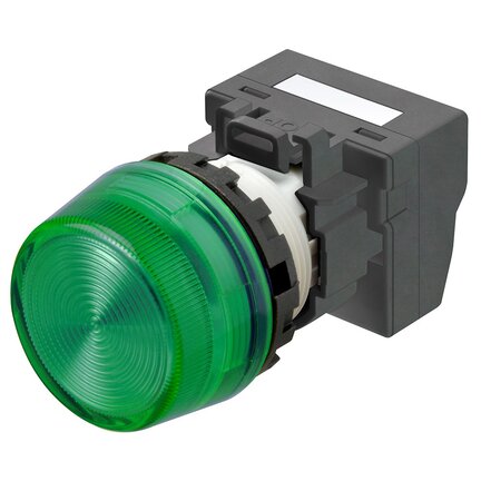 M22N Wskaźnik, plastikowy, zielony, zielony, 24 V, pchający Terminal (M22N-BP-TGA-GC-P) - Omron
