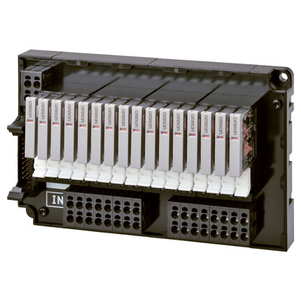 Terminal przekaźnikowy, wejście PLC, 16 kanałów, NPN, zaciski pchające (G70V-SID16P) - Omron