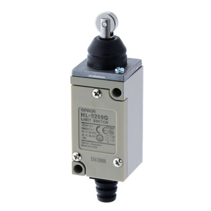 Wyłącznik krańcowy, Uszczelnienie tłoka rolkowego, Z terminalem uziemienia (HL-5200G) - Omron