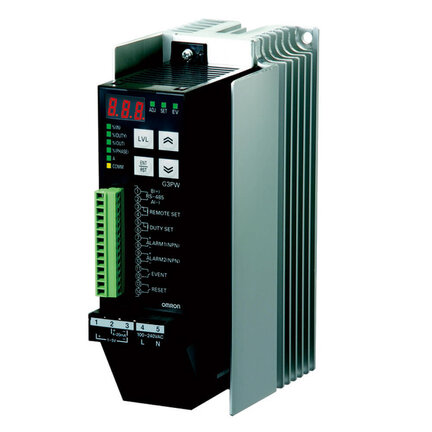 Jednofazowy sterownik mocy, typ standardowy, 60 A, zaciski śrubowe (G3PW-A260EU-S) - Omron