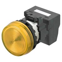 M22N Wskaźnik, plastikowy, płaski, żółty, 24 V, terminal pchający (M22N-BN-TYA-YC-P) - Omron