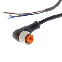 Gniazdo wtykowe M12 (żeńskie), 4-biegunowe, przewód PUR, 10 m (Y92E-M12PUR4A10M-L) - Omron