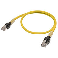 Kabel krosowy Ethernet, S/FTP, kat. 6A, PUR (żółty elastyczny), 2 m (XS6W-6PUR8SS200CM-YF) - Omron