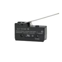 Wyłącznik podstawowy, dźwignia zawiasowa, 10 A, DPDT, zaciski śrubowe (DZ-10GW-1B) - Omron