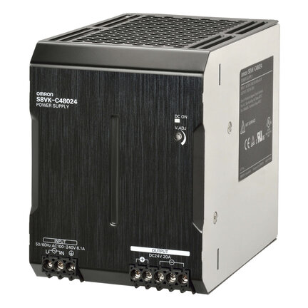 Zasilacz książkowy, Lite, 480 W, 24 VDC, 20 A, montaż na szynie DIN (S8VK-C48024) - Omron