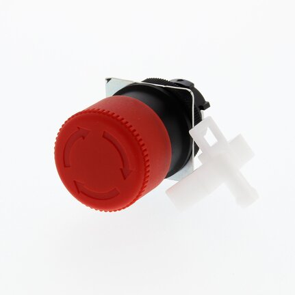Wyłącznik awaryjny, niepodświetlany, śr. 30 mm, pchający/obrotowy, IP65 (A22E-S) - Omron