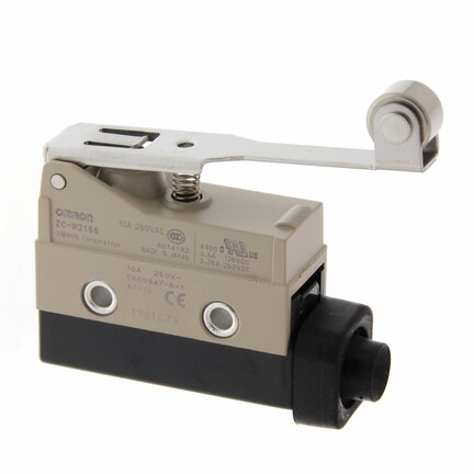 Zamknięty wyłącznik podstawowy, Dźwignia z rolką, SPDT, 15 A (ZC-W2155) - Omron