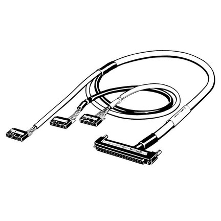 Kabel przyłączeniowy I/O, FCN56 do 3 x MIL20, 2 m (XW2Z-200-H3) - Omron