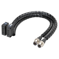 Czujnik optyczny zaporowy, prostokątna obudowa, dioda LED na podczerwień, wiązka przelotowa, 15 m, PNP, Light-ON/Dark-ON, złącze pigtail M12 z rurką ochronną (E3Z-T81-M1J-1 0.3M) - Omron