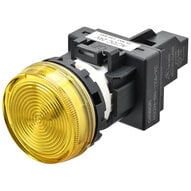 Wskaźnik M22N płaski, kolor zaślepki żółty, dioda LED żółta, napięcie diody LED 24 VDC (M22N-BN-TYA-YC) - Omron