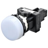 Wskaźnik M22N płaski, CAP kolor biały, LED biały, LED NAPIĘCIE 100-120 VAC (M22N-BN-TWA-WD) - Omron