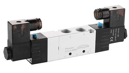 Elektrozawór 5/3 G1/2 w poł. środkowym zasilony 24V DC - PNEUER