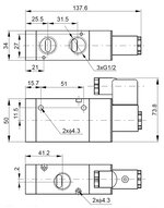 Elektrozawór 3/2 NC G1/2 24V DC - PNEUER