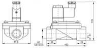 Elektrozawór 2/2 NC G 1" 220V AC - PNEUER