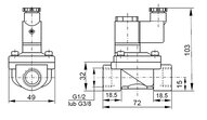Elektrozawór 2/2 NC G3/8 220V AC - PNEUER