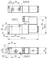 Elektrozawór 3/2 NC G1/8 115V AC - PNEUER