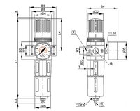 Filtroreduktor G1/4", 0.5-12 bar, 5 um