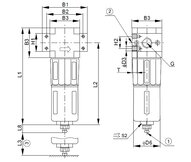 Filtr sprężonego powietrza G3/4, filtracja 5 µm - Air-Com