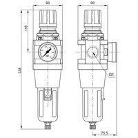 Filtroreduktor G1", 0,5-8,5 bar EASY LINE