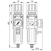 Filtroreduktor G1/2", 0,5-8,5 bar EASY LINE