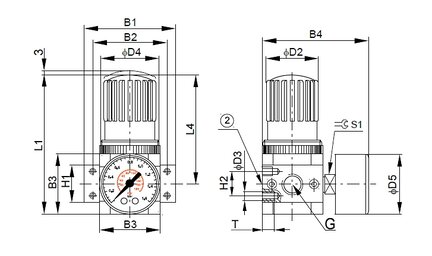 Reduktor sprężonego powietrza G3/8", 0.5-12 bar