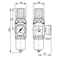 Filtroreduktor G1/4", 0,5-8,5 bar EASY LINE