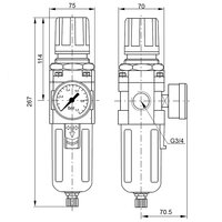 Filtroreduktor G3/4", 0,5-8,5 bar EASY LINE