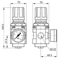 Zawór redukcyjny G1/2" 0,5-8,5 bar EASY LINE