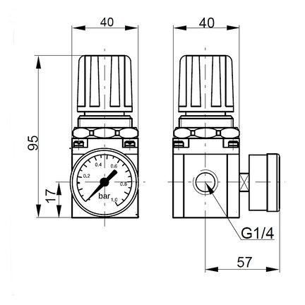 Zawór redukcyjny G1/4" 0,5-8,5 bar EASY LINE