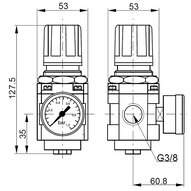 Zawór redukcyjny G3/8" 0,5-8,5 bar EASY LINE