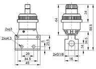 Zawór sterowany przełącznikiem pokrętnym 3/2 G1/8 - PNEUER