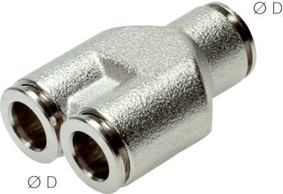 Trójnik Y wtykowy 6 metalowy