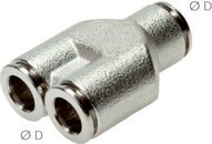 Trójnik Y wtykowy 4 metalowy (+150°C)