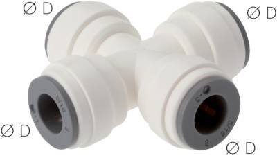 Czwórnik wtykowy 6mm, IQS-LE (uszczelka EPDM)