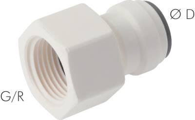 Złączka prosta wtykowa z gwintem wewnętrznym G 1/2"-5/16" (7.94 mm), IQS-LE (uszczelka EPDM) - Sang-A
