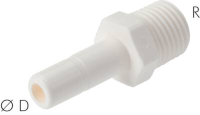 Króciec z gwintem z wtykiem NPT 1/8"-5/32" (3.97 mm), IQS-LE (uszczelka EPDM)