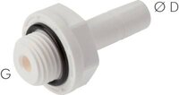 Króciec z gwintem z wtykiem G 1/2"-3/8" (9.52 mm), IQS-LE (uszczelka EPDM)