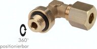 Srubunek kolanowy z pierscieniem zaciskowym G 1/2"-18mm, mosiadz