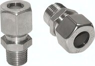 Złączka prosta hydrauliczna do rurki  12 L-R 1/4", pierścień zaciskowy 1.4571 (NC)