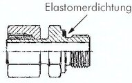 Ustawialny srubunek z pierscieniem tnacym 15 L-G 3/8", Stal ocynkowana