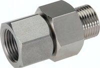 Złącze obrotowe do goracej wody, G 3/8"-G 3/8", mosiadz niklowany, PN275