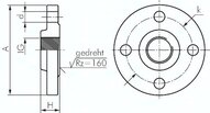 Kolnierz gwintowany DN32/PN40, DIN 2567, Rp 1 1/4", Stal ocynkowana