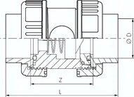 Zawór zwrotny z PVC-U / FKM, Rp 2 1/2"