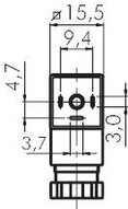 Wtyczka LED z kablem 10 mtr, rozmiar 0, forma konstrukcyjna C