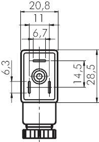 Wtyczka LED z kablem 10 mtr, rozmiar 1, forma konstrukcyjna B